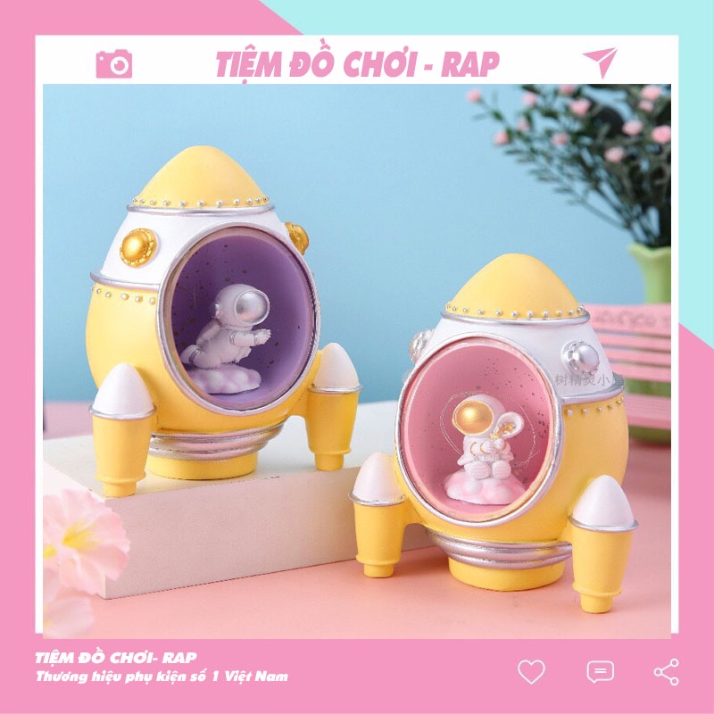 Đèn ngủ mô hình tên lửa,phi hành gia siêu dễ thương chất liệu PVC dùng làm đèn ngủ, đèn bàn,quà tặng-Ráp