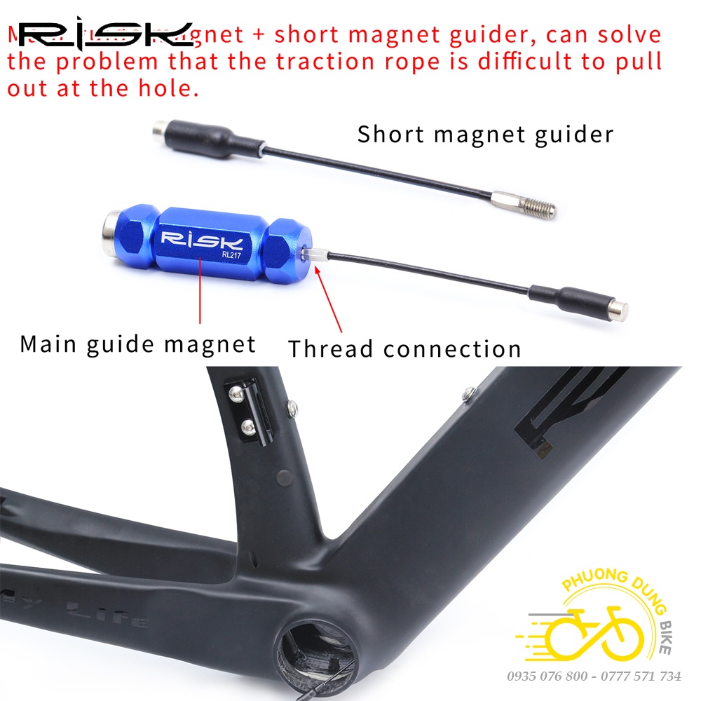 Bộ dụng cụ luồn dây âm trong khung xe đạp RISK