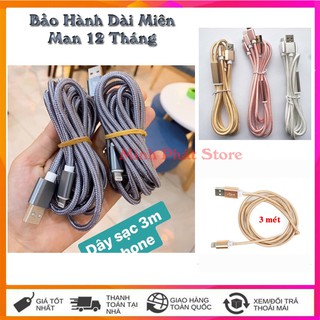 Cáp sạc 3m- cáp sạc iphone, ipad, sam sung chiều dài 3m 412