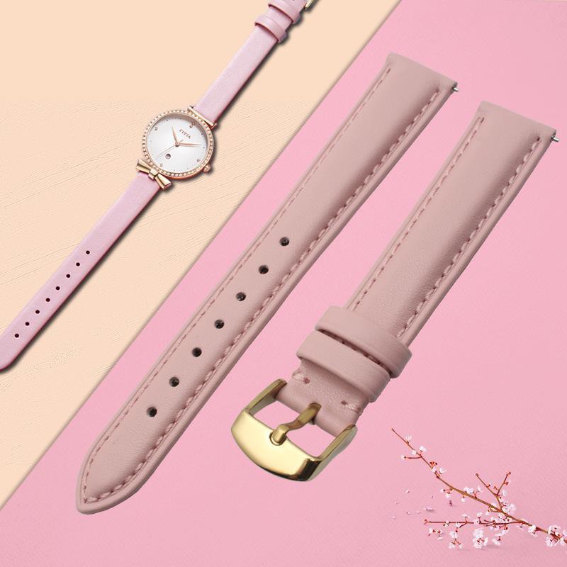 Dây Đeo Đồng Hồ Kích Thước 12/14/16mm Bằng Da Nhiều Màu Tùy Chọn Dành Cho Bạn Nữ
