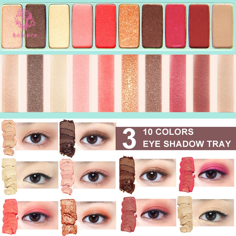 (Hàng Mới Về) Bảng Phấn Mắt Novo 10 Màu Tông Lì Và Kim Tuyến Trang Điểm Đa Năng | BigBuy360 - bigbuy360.vn