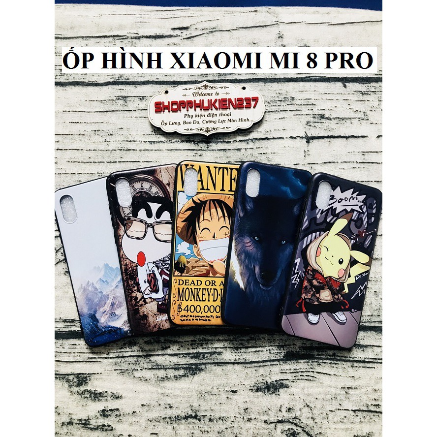 [Freeship toàn quốc từ 50k] ỐP LƯNG XIAOMI MI 8 PRO ỐP DẺO HÌNH CAO CẤP VIỀN ĐEN