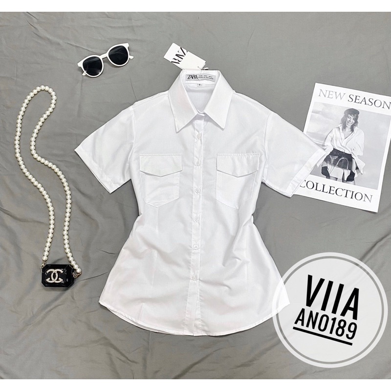 Sơ mi trắng túi hộp AN0189 VIIA DESIGN