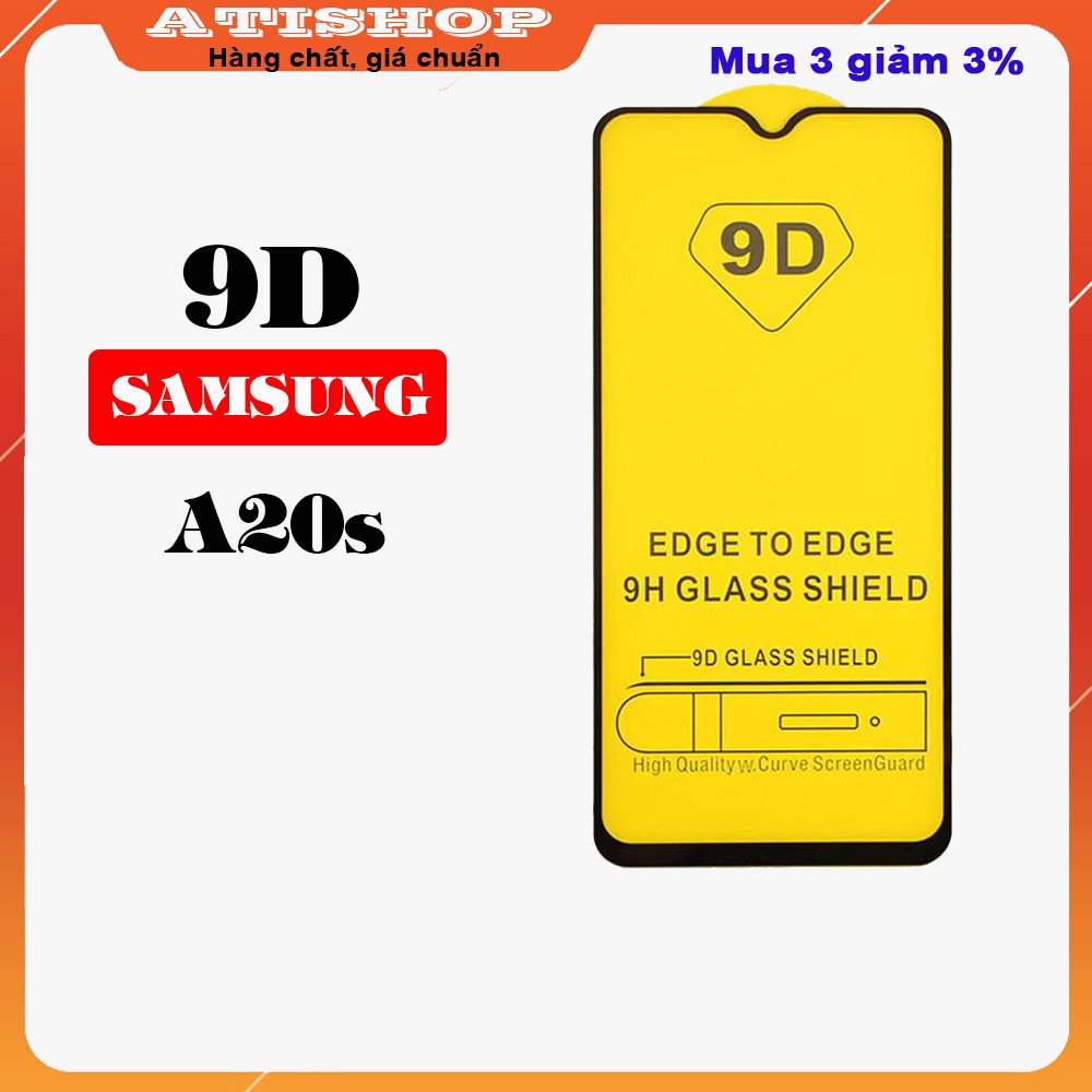 CƯỜNG LỰC SAMSUNG A20s - FULL MÀN HÌNH- 9D-9H