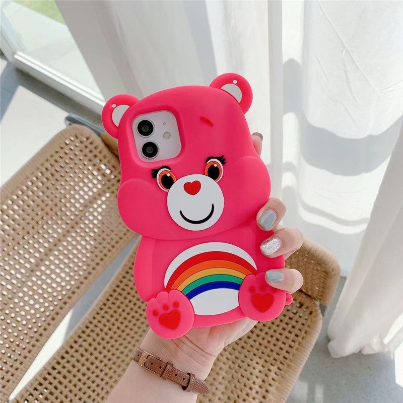 Ốp Điện Thoại Silicon Cao Su Mềm Họa Tiết Gấu Hoạt Hình Cho iphone 14 13 12 pro Max 11 pro Max i6 6s 7 8 Plus X XR XS Max