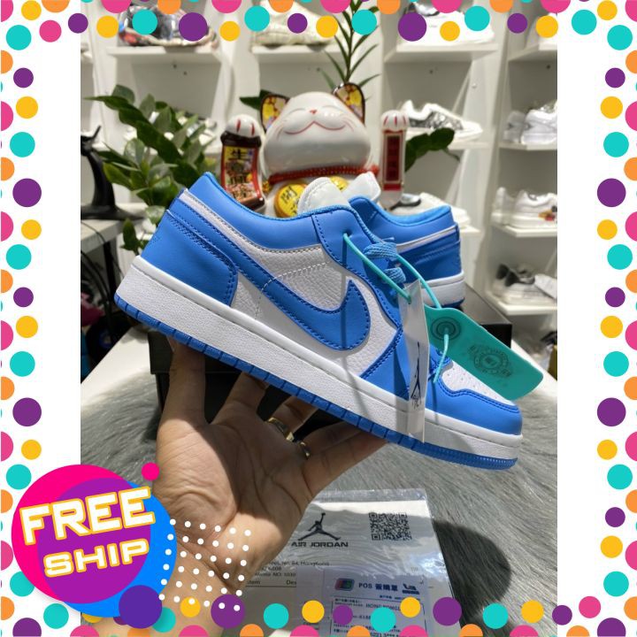 Giày thể thao AIR JORDAN 1 xanh dương cổ thấp [FREE SHIP] Giày thể thao jordan nam nữ cao cấp loại đẹp