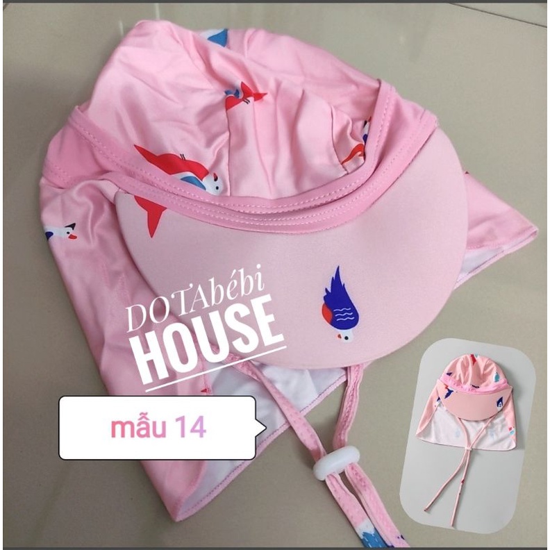 size nhỏ Mũ nón bơi/đi biển che gáy - chống nắng cho bé - DOTAbébi HOUSE