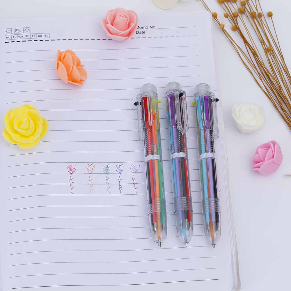 Bút bi nhiều màu thiết kế 6 trong 1 độc đáo