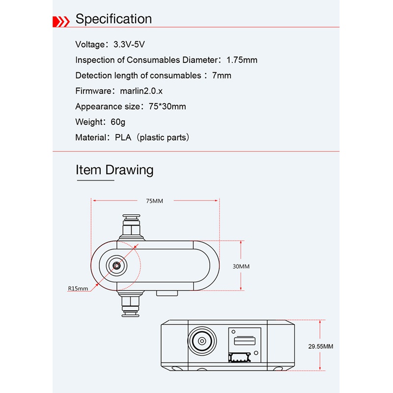 Cảm Biến Sợi Fiber Thông Minh Cho Skr V1.4 Turbo Pro Mini E3