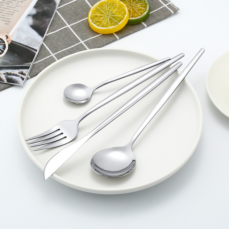 KATELV Bộ Muỗng Nĩa Bằng Thép Không Gỉ Có Thể Tái Sử Dụng Chất Lượng Cao