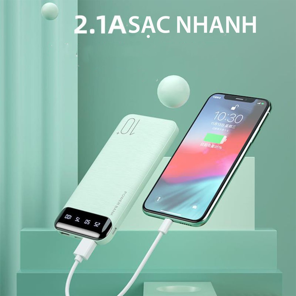 Sạc dự phòng tích hợp màn hình Led Dung Lượng 10000MAH Remax WK-16