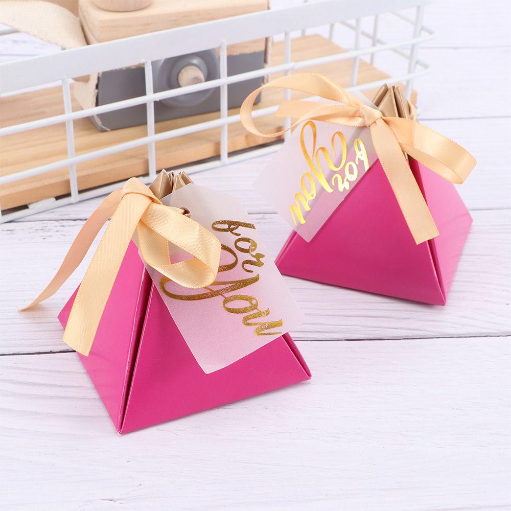 Hộp Giấy Đựng Kẹo Sô Cô La Màu Đỏ