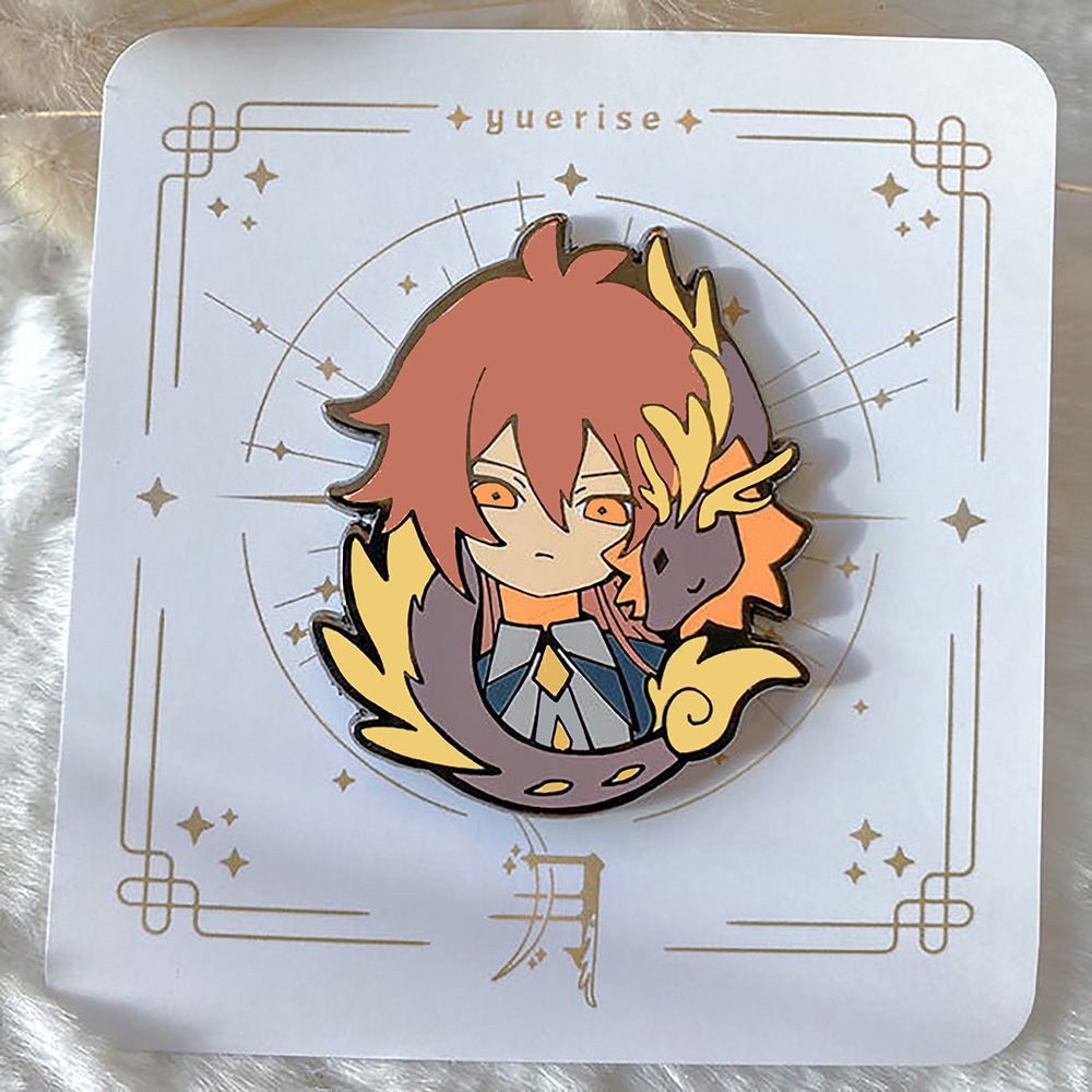 Huy Hiệu Cài Áo Kim Loại Hình Quả Óc Chó Hoạt Hình Nhật Bản