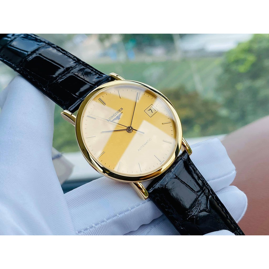 Đồng hồ nữ chính hãng Longines Elegant Automatic Gold Dial Ladies Watch L4.778.6.32.0 - Máy cơ tự động - Kính Sapphire