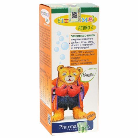 Siro Fitobimbi Ferro C Bổ Sung Sắt, Vitamin C, Kẽm Bổ Máu Và Tăng Cường Đề Kháng Cho Bé 200ml - TP001