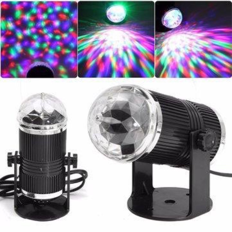 Đèn cầu xoay LED RGB