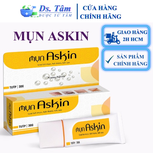Cream bôi mụn ASKIN nano bạc  Tube/30g