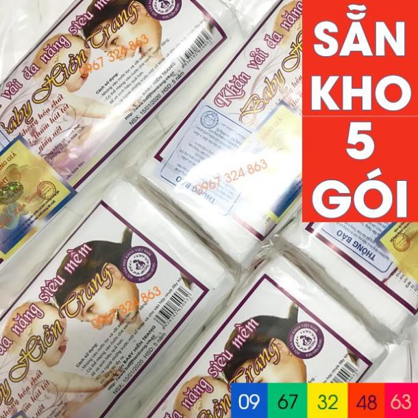 Bộ khăn giấy khô vải đa năng BABY HIỀN TRANG 5 gói
