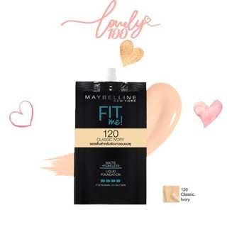 Maybelline - Kem Nền Mịn Lì Maybelline Fit Me Matte Poreless Foundation - Gói - 5ml - #120 Classic Ivory