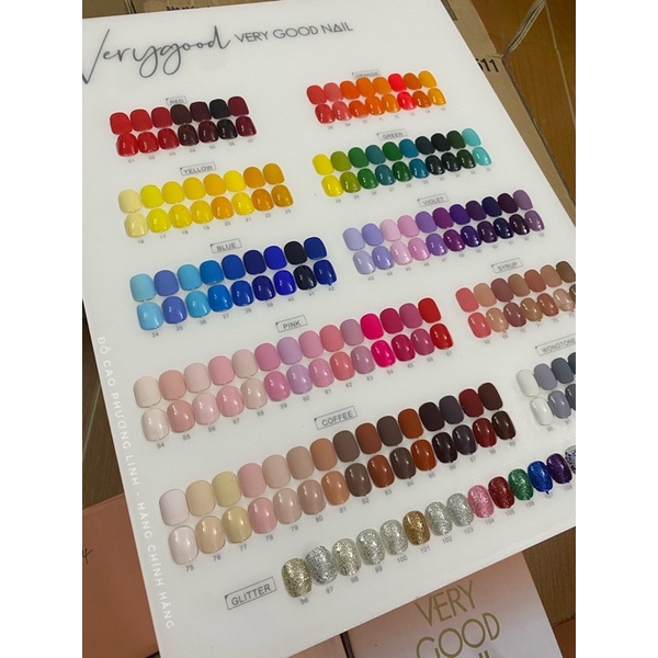 Set sơn verygood nail 110 màu ( TẶNG BẢNG MÀU CTY + BASE TOP HÃNG )