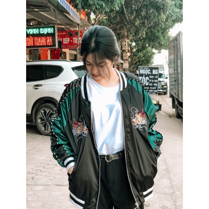 [ảnh thật] áo khoác bomber sukajan thêu rồng màu mới 2020 | BigBuy360 - bigbuy360.vn