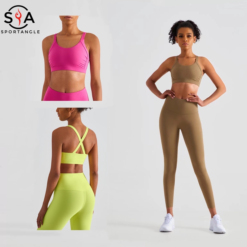 Set 2 món đồ tập yoga SPORTSANGEL thiết kế mới xinh xắn thời trang dành cho nữ