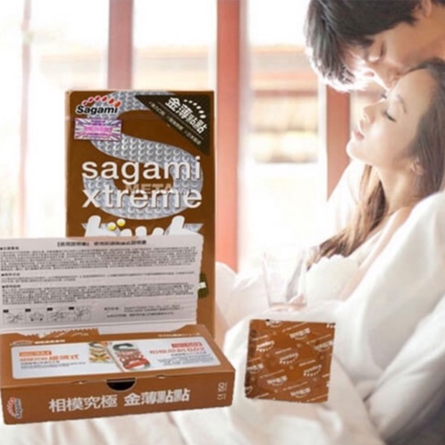 Bao cao su Sagami Xtreme Feel Up , siêu mỏng, ôm sát, có gân gai, truyền nhiệt nhanh, Hộp 10 cái