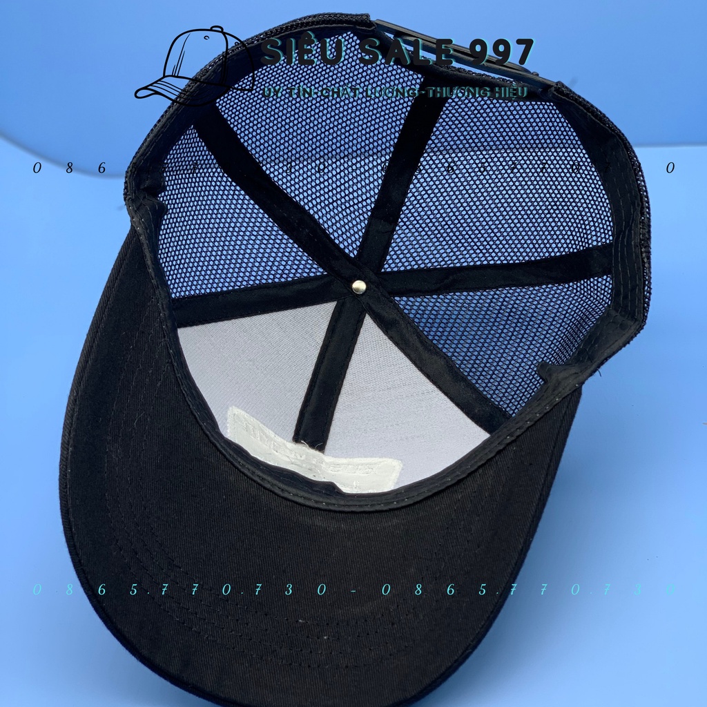 MŨ LƯỠI TRAI BUSHWOOD KẾT LƯỚI THOÁNG MÁT THÊU LOGO THỜI TRANG