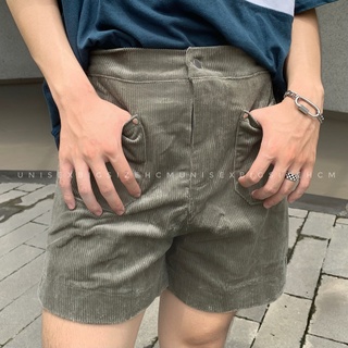 Quần short nhung tăm nam nữ Unisex  Bigsize quần đùi ống rộng form đẹp