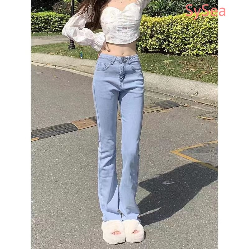 Quần Jean Trơn Màu Thời Trang Retro Mỹ Dành Cho Nữ