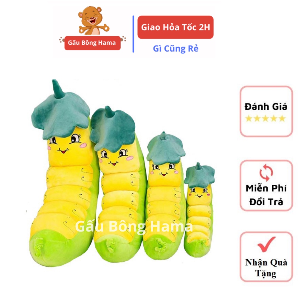 Gấu Bông Sâu Siêu Đáng Yêu Kích Thước Siêu To Gấu bông hama