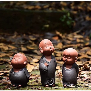 Tượng gốm decor chú tiểu