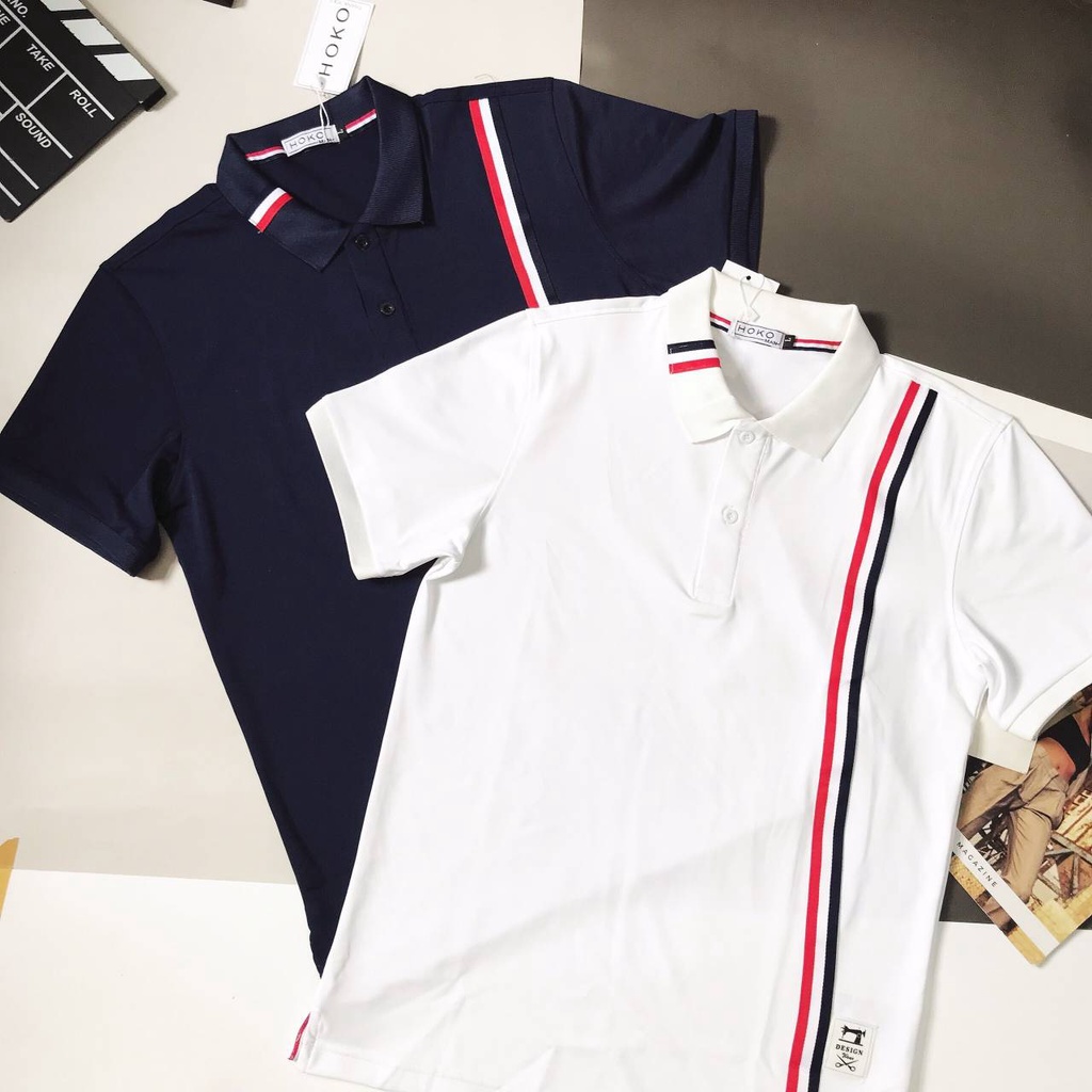 Áo Polo, áo thun nam cao cấp cổ bẻ phối  sọc UP SIZE XXL 82kg  form ôm dáng chuẩn đẹp chất thun lạnh cotton thoáng mát