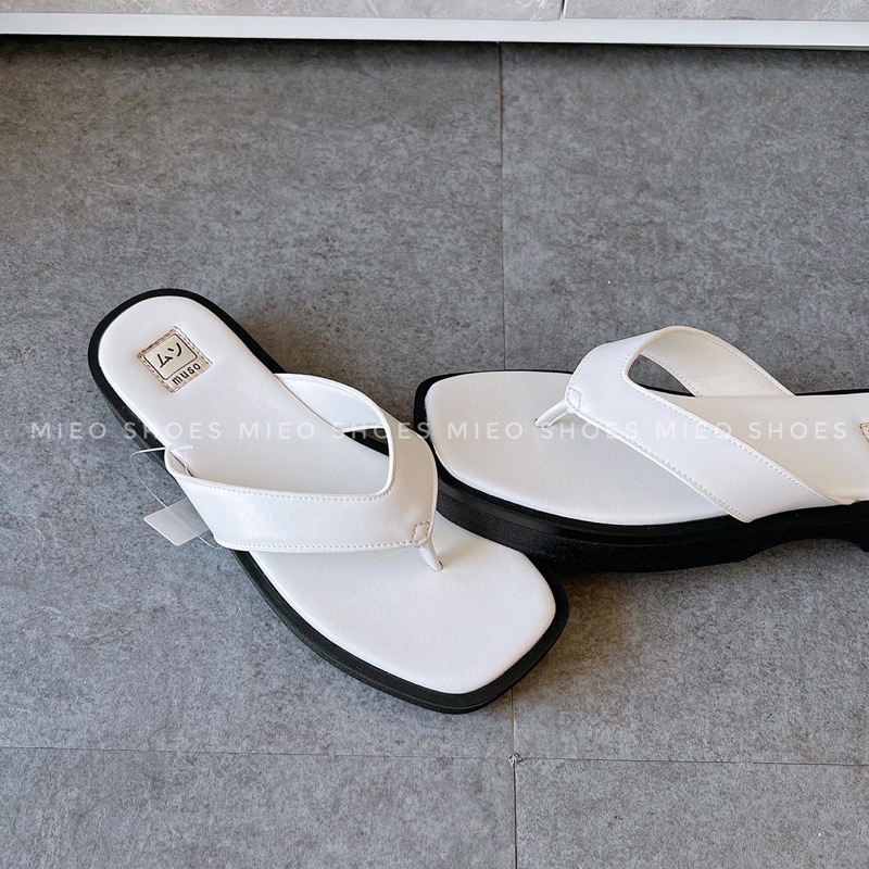 DÉP KẸP ĐẾ BÁNH MÌ CAO 3 PHÂN MIEO SHOES ( D1158 D1159 D1160 D1161 D1162 )