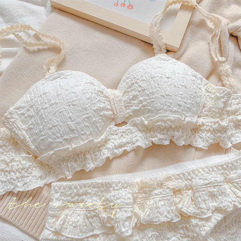 Bộ Đồ Lót Không Gọng Thép Chống Chảy Xệ Chống Chảy Xệ Thiết Kế Dễ Thương Cho Nữ