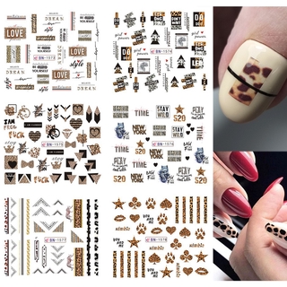 Sticker nước set 12 mẫu - Da beo
