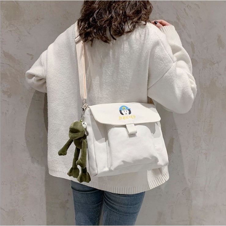 TÚI TOTE ĐEO CHÉO UNISEX NAM NỮ - VẢI DỆT CANVAS  PHONG CÁCH HÀN QUỐC TV005