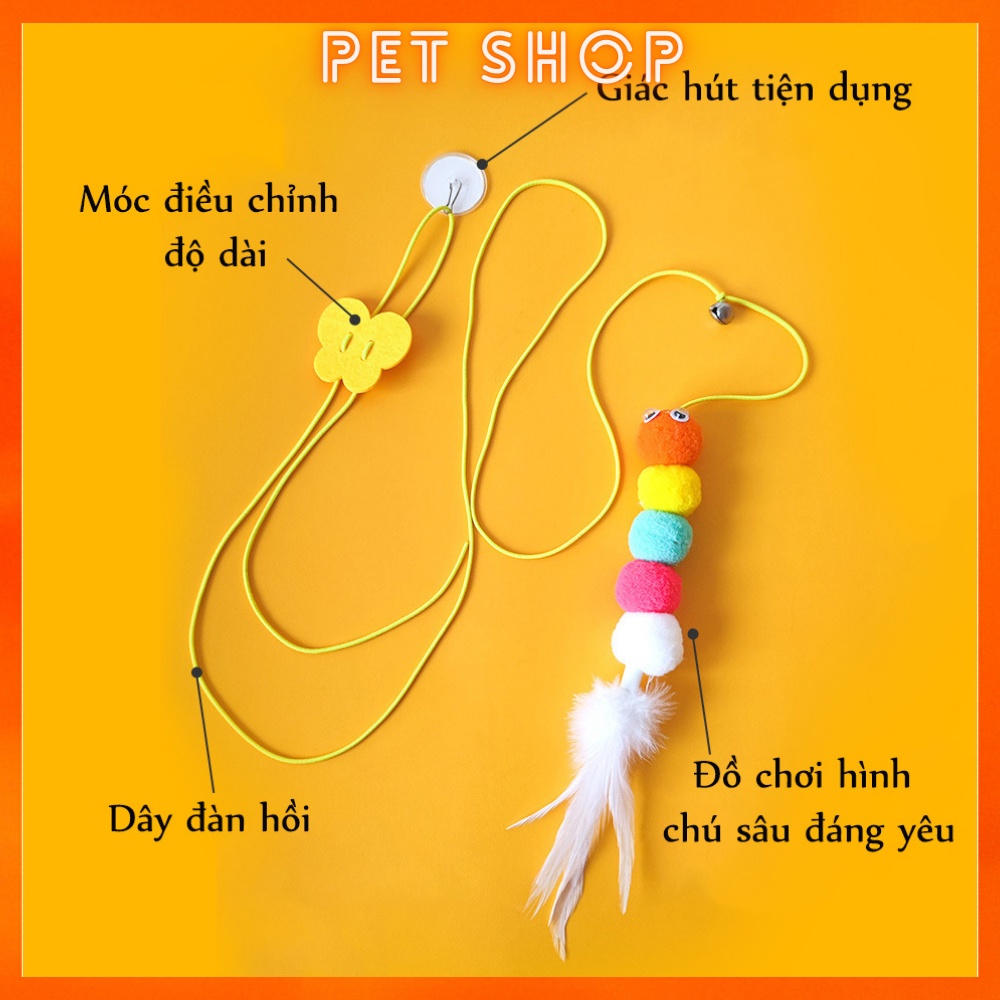 Đồ Chơi Tương Tác Trong Nhà Với Thú Cưng Bằng Lông Vũ Nhiều Màu Sắc Giúp Giảm Căng Thẳng, Tăng Cường Vận Động