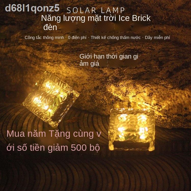 ℡Năng lượng mặt trời băng gạch ngoài sân sàn ánh sáng bước khối đá dẫn kính biệt thự trang trí nhà