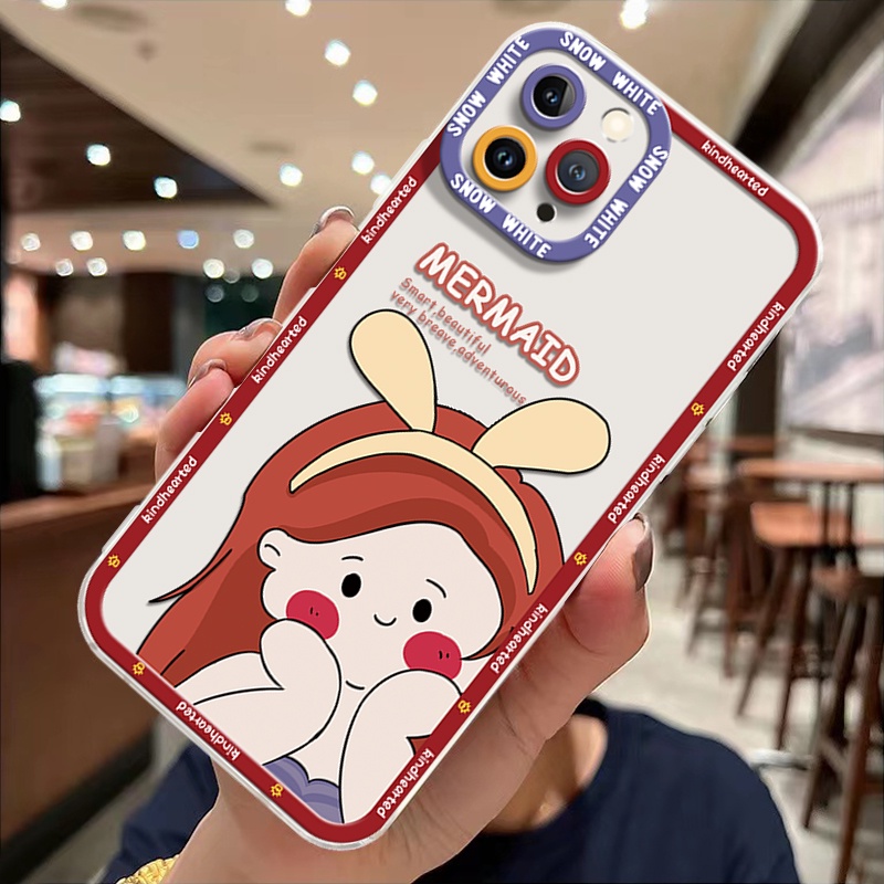 Ốp Điện Thoại Silicon TPU Mềm Trong Suốt In Họa Tiết Dễ Thương Cho IPhone 14 13 12 11 Pro XS Max X XR 8 7 6 6S Plus