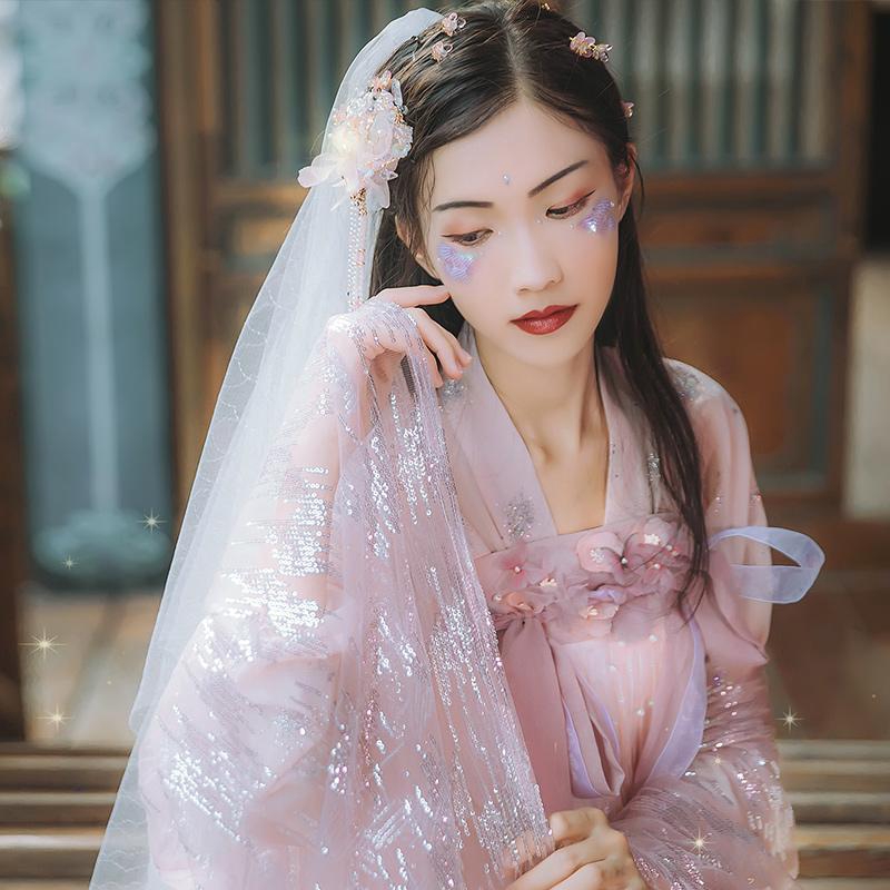 Áo khoác/chân váy Hán phục Trung Hoa màu hồng/xanh biển thời trang xuân thu hóa trang cho học sinh | BigBuy360 - bigbuy360.vn