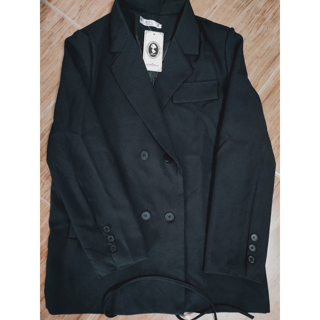 Sẵn Đen (Hàng Đẹp)Ảnh thật 6 hình cuối-2W437.Áo blazer phối dây lưng thiết kế độc đáo Hàn Quốc | BigBuy360 - bigbuy360.vn