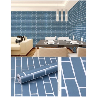 CUỘN 10M GIẤY DÁN TƯỜNG (decal cuộn) MÃ GẠCH XANH