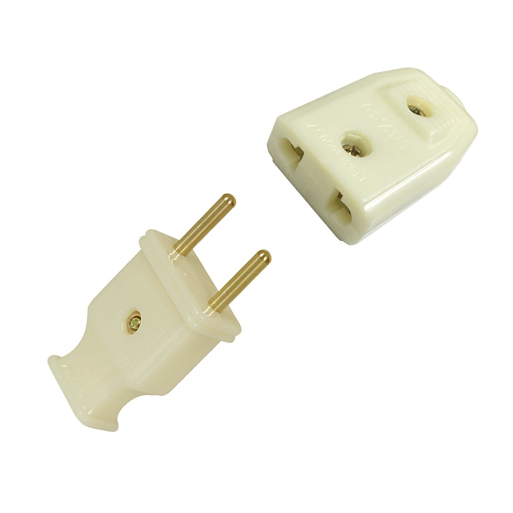 2 Phích cắm điện đực hoặc phích cái ổ cắm đơn thông dụng Plug-Soc-ES