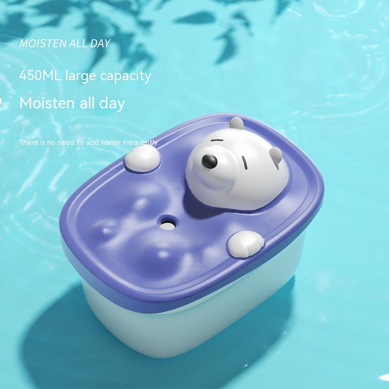 Hàng Mới Về Mới Máy Tạo Độ Ẩm Không Khí Mini Hình Gấu Hoạt Hình Chống Khô