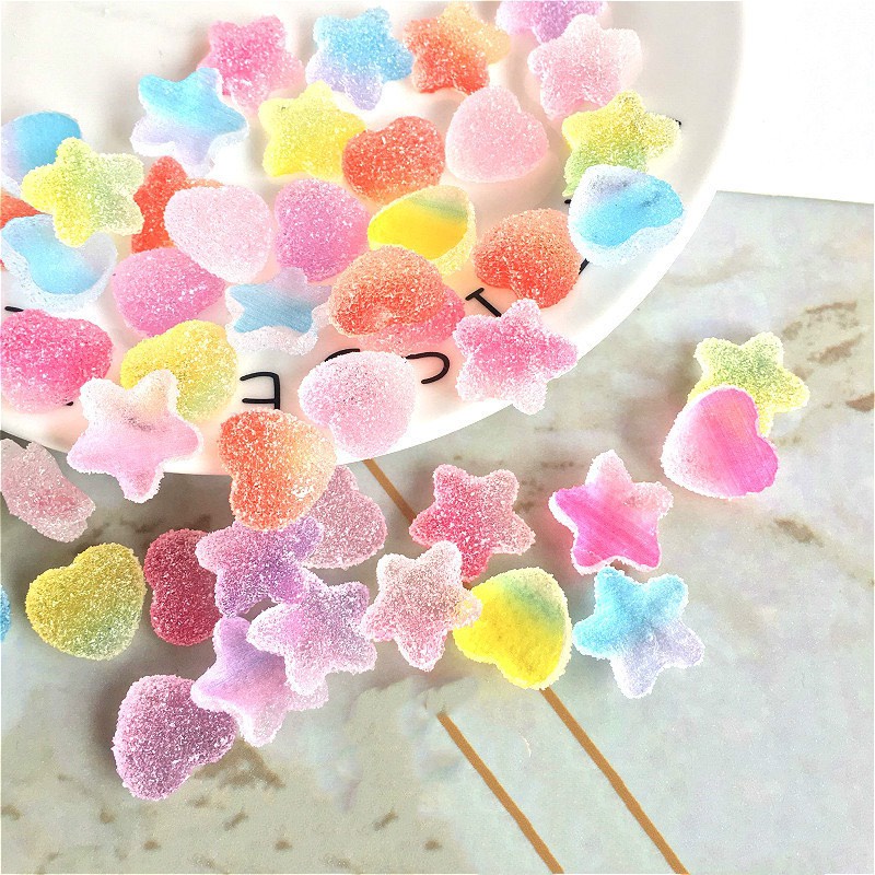 Sticker 3D nhũ lấp lánh dễ thương trang trí ốp điện thoại, bình nước có sẵn keo dán 2 chiều