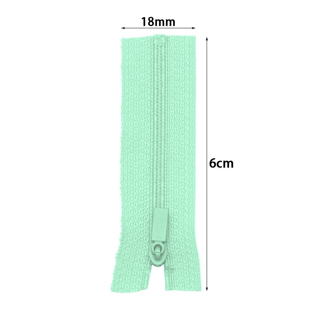 Set 5 đai khóa kéo mini hình chữ nhật nhiều màu sắc tùy chọn 6cm dành cho may quần áo búp bê DIY