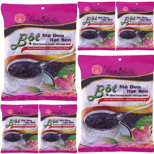 [DATE MỚI] COMBO 5 BỊCH BỘT MÈ ĐEN - HẠT SEN BÍCH CHI BD 350G