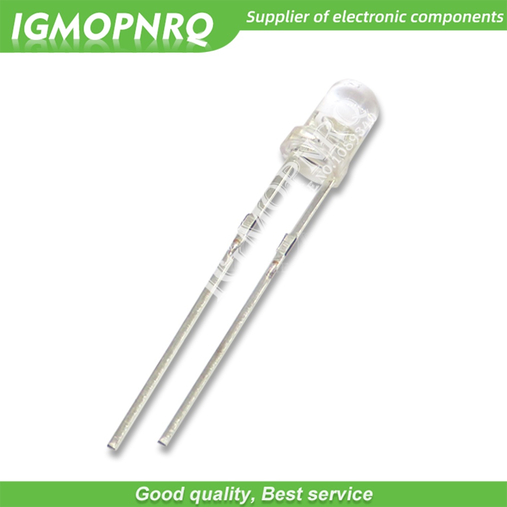 Set 100 Đèn LED Diode F3 F5 3MM 5MM Ánh Sáng Xanh / Vàng / Xanh Dương / Trắng / Đỏ