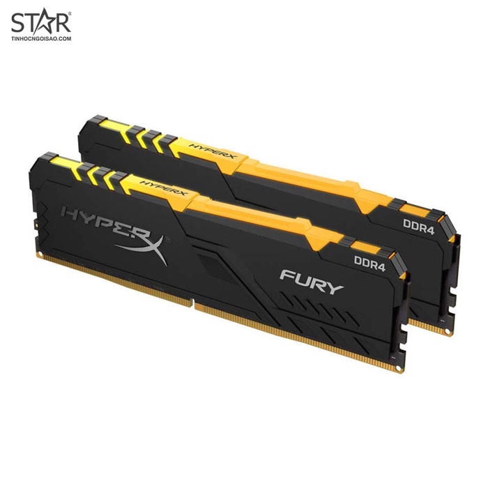 [Mã SKAMLTSM9 giảm 10% đơn 99K] Ram DDR4 Kingston 16G/3200 HyperX Fury RGB (2x 8GB) (HX432C16FB3AK2/16)